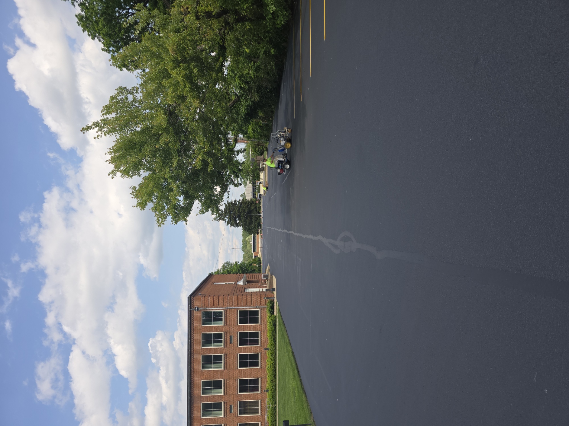 Fresh line striping at a retail property